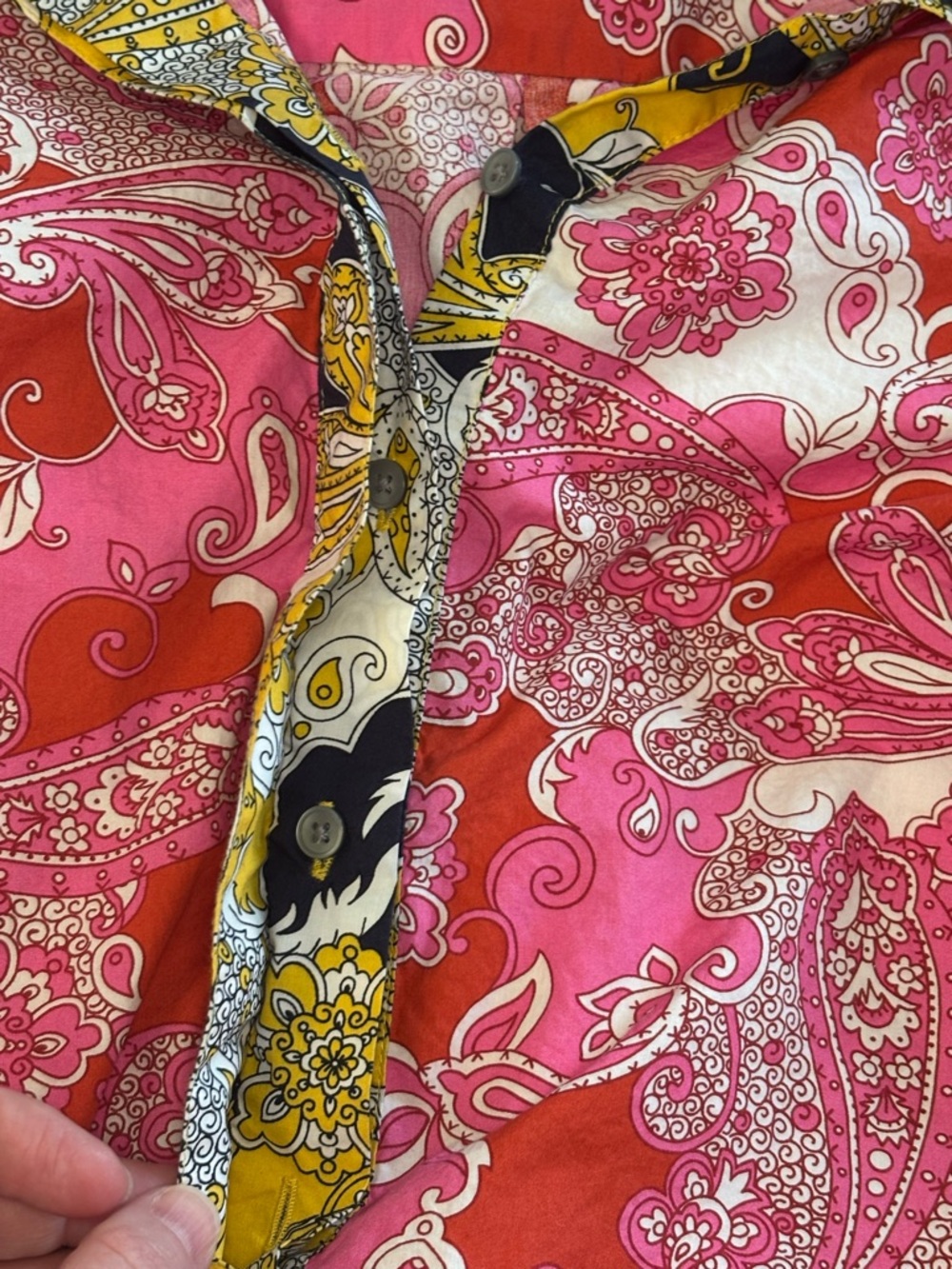 J. Crew Pink Red Paisley Button-Up - Picture 12 of 16